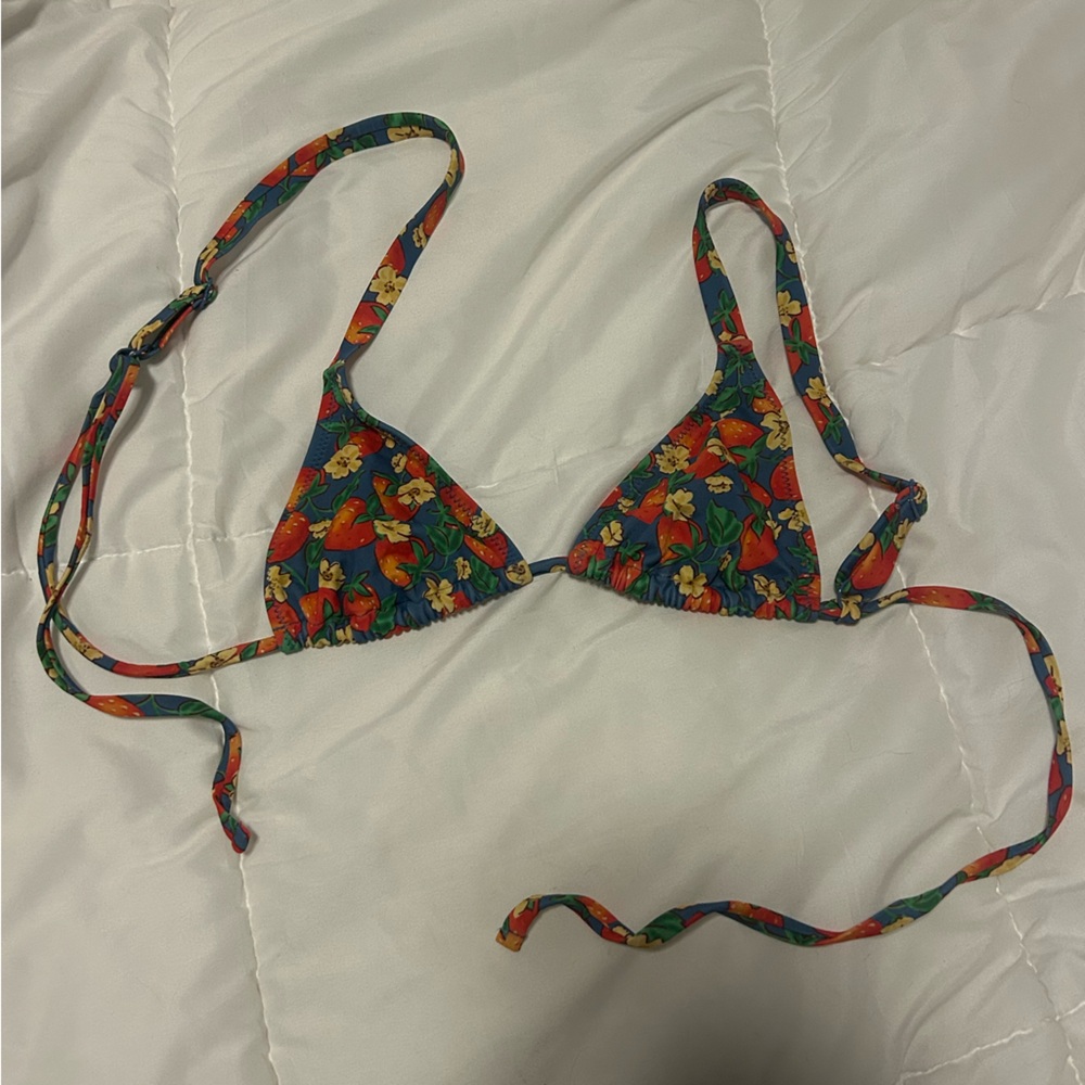 pacsun strawberry bikini top